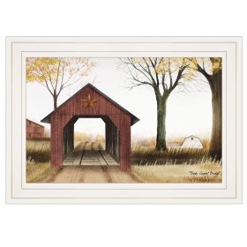 "Bucks County Bridge" By Billy Jacobs, Ready to Hang Framed Print, White Frame