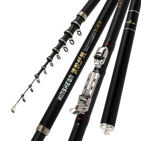 Corrugated Longji Fishing Rod Rocky Rod Light Hard Carbon Fishing Rod Hand And Sea Dual-purpose Fishing Gear Set (Option: Bare pole2.4M)