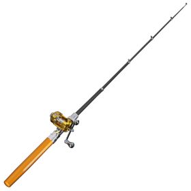 mini portable fishing pole (Color: Yellow)