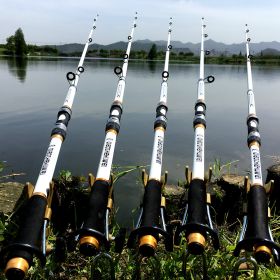 2.1M -3.6M Carp Fishing Rod Feeder Hard FRP Carbon Fiber Telescopic Fishing Rod Fishing Pole (Option: White-2.1)