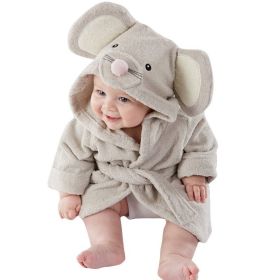 Infant Fashion Simple Cartoon Animal Bathrobe (Option: Mouse-3T)