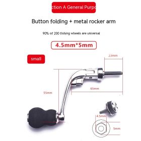 Metal Fishing Wheel Foldable Handle Rocker Arm (Option: Gourd Type Small Size)