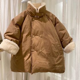 Winter Children's Thick Cotton Coat (Option: Coffee brown-110cm)