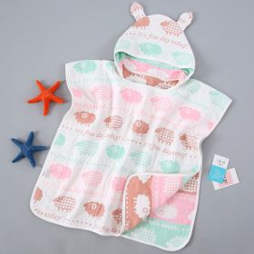 Children's Bath Towel Cape With Cap Pure Cotton Gauze (Option: 21style-One size)