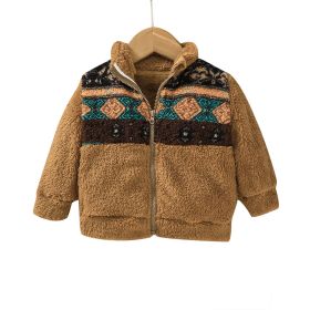 Infant Toddler Autumn And Winter Long Sleeves Zip-up Shirt Baby Leisure Warm Coat Top (Option: SH23461A-2to3Y)