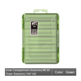 Luya Fishing Lure Double-sided Micro-object Box (Color: green)