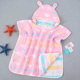 Children's Bath Towel Cape With Cap Pure Cotton Gauze (Option: 7style-One size)