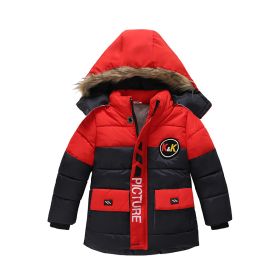 Children's Boys' Thickening Coat (Option: Red-90cm)