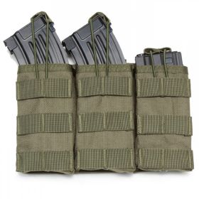 Molle Open Top Double Triple Mag Pouch (Color: green)