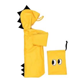 Children's Fashion Cute Simple Dinosaur Shape Raincoat (Option: Yellow-M)