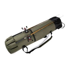 Fishing Rod Fishing Gear Cylindrical Fishing Bag (Option: Army Green-1160x235mm)